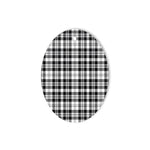 Scott Black White Modern Tartan Oval Ornaments, Christmas Tree Ornament, Plaid Christmas Ornaments, Ceramic Oval Christmas Tree Decoration, Tartan Oval Ornaments, Christmas Tree Ornament, Plaid Christmas Ornaments, Ceramic Oval Christmas Tree Decoration