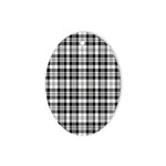 Scott Black White Modern Tartan Oval Ornaments, Christmas Tree Ornament, Plaid Christmas Ornaments, Ceramic Oval Christmas Tree Decoration, Tartan Oval Ornaments, Christmas Tree Ornament, Plaid Christmas Ornaments, Ceramic Oval Christmas Tree Decoration