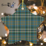 Scott Green Ancient Tartan Ornament Star Ornament, Christmas Star Decorations, ceramic ornament, Plaid Star Ceramic Ornament, Christmas Ornament Decorations Gift