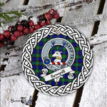 Sempill Tartan Ornament,  ceramic ornament, personalized christmas ornaments, christmas tree ornaments, christmas door decorations, Plaid Ornament, Tartan Ceramic Ornament