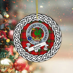 Seton Tartan Ornament,  ceramic ornament, personalized christmas ornaments, christmas tree ornaments, christmas door decorations, Plaid Ornament, Tartan Ceramic Ornament