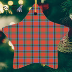 Sinclair Ancient Tartan Ornament Star Ornament, Christmas Star Decorations, ceramic ornament, Plaid Star Ceramic Ornament, Christmas Ornament Decorations Gift