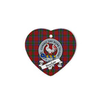 Sinclair Scottish Clan Badge Plaid Christmas Ornaments Gift Heart Ornament Sinclair Clan Tartan Ornaments, Plaid Ornament, christmas Ornament, plaid christmas ornament