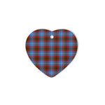 Skirving Tartan Heart Ornaments, Christmas Tree Ornament, Plaid Christmas Ornaments, Ceramic Heart Christmas Tree Decoration, Christmas Ornament, Plaid Ornament, Tartan Ornament, Buffalo Plaid Ornament