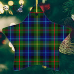 Smith Modern Tartan Ornament Star Ornament, Christmas Star Decorations, ceramic ornament, Plaid Star Ceramic Ornament, Christmas Ornament Decorations Gift