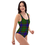 Scotstee Shop Women Swimsuite Clan Adam Hunting Tartan Sexy One Piece Swimsuit
